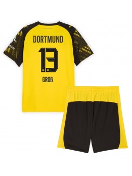 Billige Borussia Dortmund Pascal Gross #13 Hjemmedraktsett Barn 2025-26 Kortermet (+ Korte bukser)